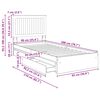 vidaXL Aufbewahrungsbett mit Kopfteil Wei&szlig; 90 x 200 cm Holzwerkstoff