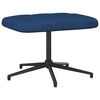 vidaXL Relaxsessel mit Hocker Blau Stoff