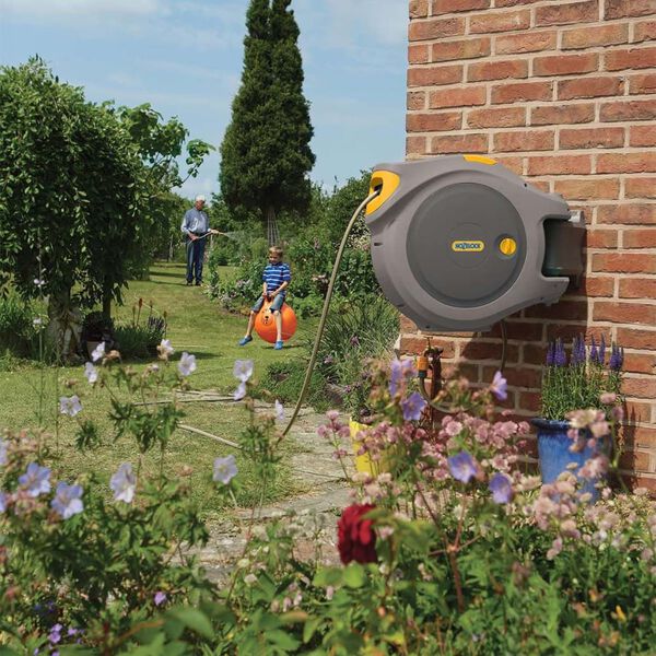 Hozelock Schlauchaufroller Wandmontage mit 40 m Schlauch Auto Reel