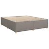 vidaXL Boxspringbett mit Matratze Taupe 180x200 cm Stoff