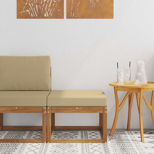 vidaXL Outdoor-Fu&szlig;hocker Massivholz Akazie Natur