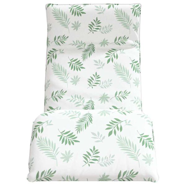 vidaXL Sonnenliege Klappbar Blattmuster 175x54x8,5 cm Oxford-Gewebe