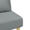 vidaXL Schlafsofa 2-Sitzer mit Kissen und Fu&szlig;hocker Hellgrau Stoff