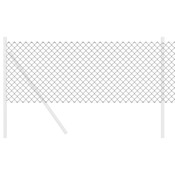 vidaXL Kettenzaun Grau 10 x 0,6 m Stahl