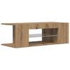 vidaXL TV-Schrank mit LED-Leuchten Artisan-Eiche 90x39x30 cm