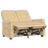 vidaXL 2-Sitzer Massagesessel Creme Mikrofaser-Gewebe