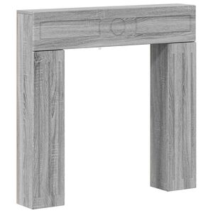 vidaXL Kaminumrandung Sonoma-Grau 102 x 18 x 100,5 cm Holzwerkstoff