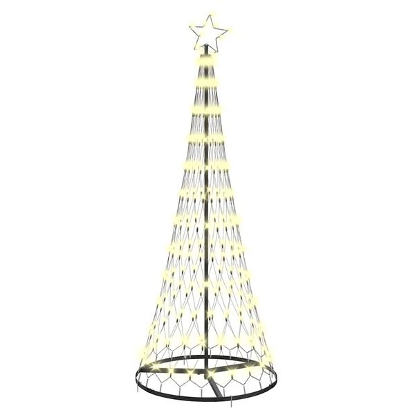 vidaXL LED-Weihnachtsbaum mit 230 LEDs Warmes Wei&szlig; 184,5 cm Metall