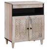 vidaXL Sideboard Bleached White 60 x 33 x 75 cm Massivholz Mango