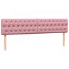 vidaXL Boxspringbett mit Matratze Rosa 200x220 cm Samt