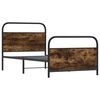 vidaXL Bettgestell ohne Matratze 90x190 cm R&auml;uchereiche Holzwerkstoff