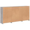 vidaXL Sideboard mit LED-Leuchten Grau Sonoma 202x37x100 cm