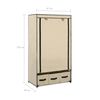 vidaXL Kleiderschrank Creme 87 x 49 x 159 cm Stoff