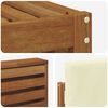 vidaXL Outdoor-Sofagarnitur 4 pcs Natur und Creme Massivholz Akazie