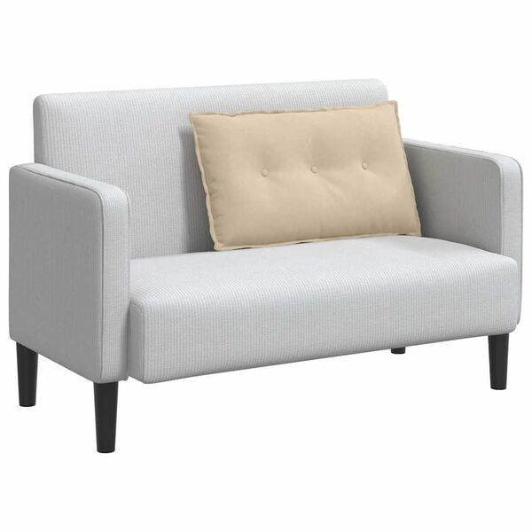 vidaXL R&uuml;ckenkissen Creme 80 x 50 cm Mikrofaserstoff