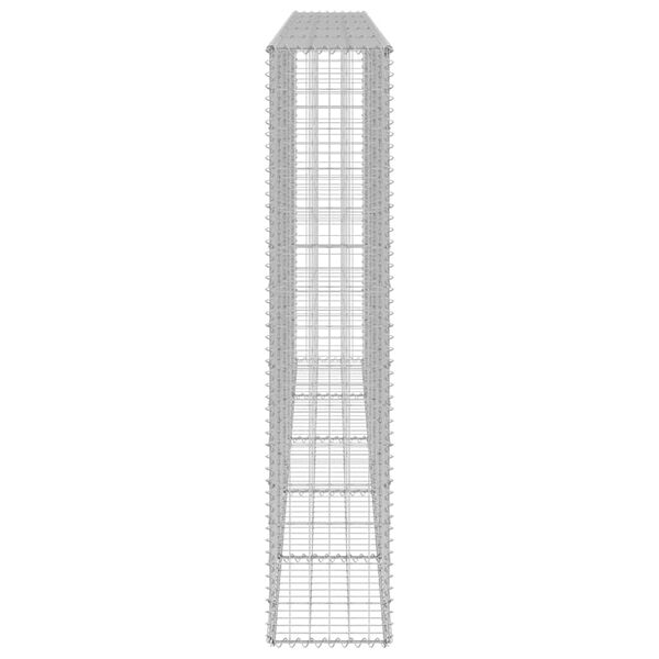 vidaXL Gabionenwand mit Abdeckung Verzinkter Stahl 300x30x150 cm