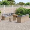 vidaXL Garten-Sofa-Set 11 pcs Beige Poly-Rattan