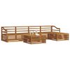 vidaXL Outdoor-Sofagarnitur 6 pcs Natur