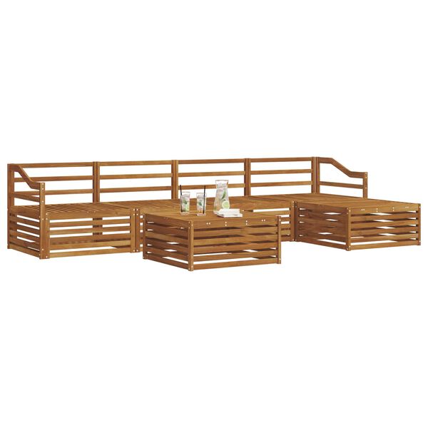 vidaXL Outdoor-Sofagarnitur 6 pcs Natur