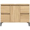 vidaXL Waschbeckenunterschrank Sonoma-Eiche 80x33x60 cm Holzwerkstoff