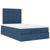 vidaXL Ottoman-Bett mit Matratze Blau 120x200 cm Stoff