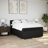 vidaXL Boxspringbett mit Matratze Schwarz 140x190 cm Stoff