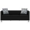 vidaXL Sofa-Set Kunstleder 3-Sitzer + 2-Sitzer + Sessel Schwarz