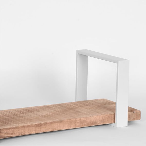 LABEL51 Wandregal Slam 120x23x20 cm XXL Holz/Wei&szlig;