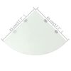 vidaXL Eckregale 2 Stk. mit verchromten Halterungen Glas Weiß 45x45cm