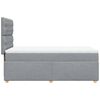vidaXL Boxspringbett mit Matratze Hellgrau 90x190 cm Stoff