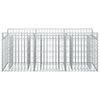 vidaXL Gabionen Hochbeet Silber 150 x 50 x 60 cm Verzinkter Stahl