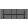 vidaXL Gartentisch mit Glasplatte Schwarz 240x90x75 cm Poly Rattan