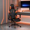 vidaXL Gaming-Stuhl mit Fu&szlig;st&uuml;tze Schwarz und Orange Kunstleder