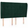 vidaXL Kopfteil mit Ohren Dunkelgr&uuml;n 147x23x118/128 cm Samt