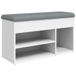 vidaXL Schuhbank Wei&szlig; 82 x 32 x 45,5 cm Holzwerkstoff
