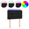 vidaXL LED Kopfteil Schwarz 80x7x78/88 cm Samt