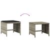vidaXL Gartenhocker mit Kissen 4 Stk. Hellgrau 41x41x36 cm Poly Rattan