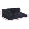 vidaXL Pallet Sofa Kissen 3 pcs Anthrazit 120 x 80 x 38 cm Stoff