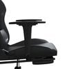 vidaXL Gaming-Stuhl mit Massage & Fußstütze Schwarz Kunstleder