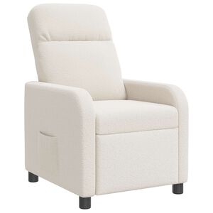 vidaXL Liegesessel Creme Boucl&eacute;
