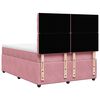 vidaXL Boxspringbett mit Matratze Rosa 140x200 cm Samt