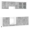 vidaXL K&uuml;chenschrank-Set Lyon 8 pcs 240 x 46 x 81,5 cm Holzwerkstoff