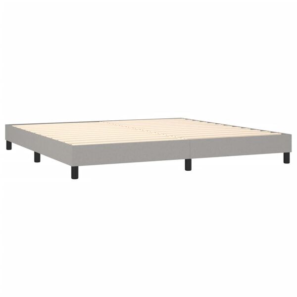 vidaXL Boxspringbettgestell Hellgrau 200x200 cm Stoff