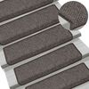 vidaXL Treppenmatten Selbstklebend Sisal 15Stk. 65x21x4cm Grau & Beige