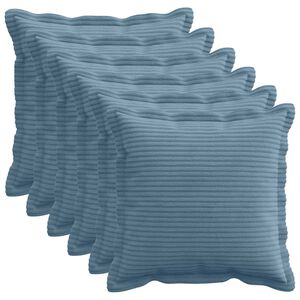 vidaXL Kissenbezug 6 stk. HOUTEN Blau 30 x 30 cm Cord