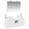 vidaXL Badezimmerschrank-Set 4 pcs Wei&szlig; 100 x 14,5 x 70 cm