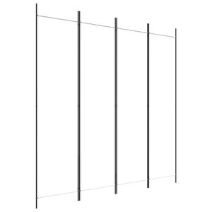 vidaXL 4-tlg. Paravent Wei&szlig; 200x200 cm Stoff