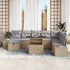 vidaXL Garten-Sofa-Set 11 pcs Beige Poly Rattan