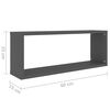 vidaXL W&uuml;rfelregale 6 Stk. Grau 60x15x23 cm Holzwerkstoff