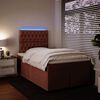 vidaXL Boxspringbett mit Matratze Rosa 120x190 cm Samt